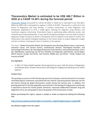 theranostics market is estimated