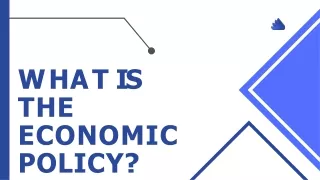 What is the economic policy?