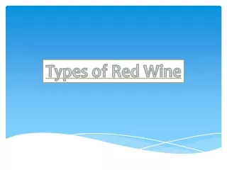 Types of Redwine