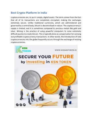 best crypto platform in india