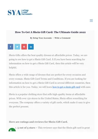 How To Get A Shein Gift Card In 3 Simple Steps