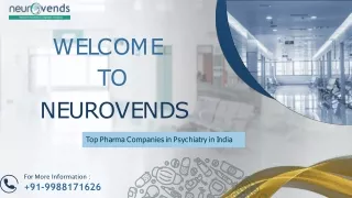 Top Pharma Companies in Psychiatry in India