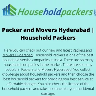 Packer and Movers Hyderabad  Household Packers (1)