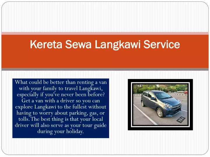 kereta sewa langkawi service