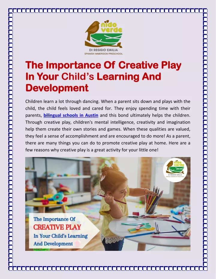 the importance of creative play the importance