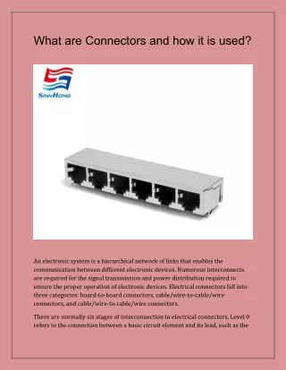 What are Connectors and how it is used