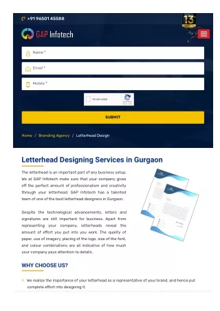 Letterhead Designing Company in Gurgaon