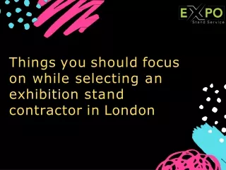 exhibition stand contractor in London