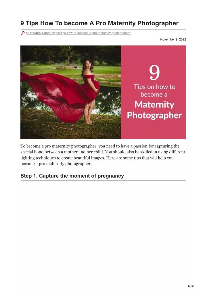 9 tips how to become a pro maternity photographer