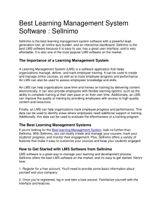 Best Learning Management System Software in Mohali