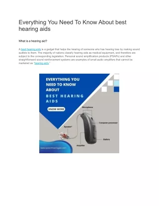 Everything You Need To Know About best hearing aids