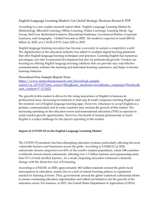 english language learning market get global