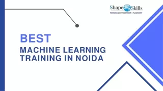 Best Machine learning traning in Noida