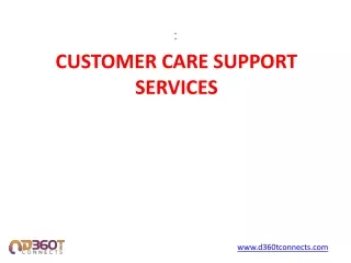 Technical Support Services - D360TConnects Outsourcing