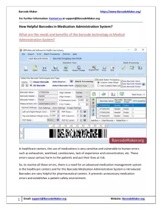 How Helpful Barcodes in Medication Administration System ?