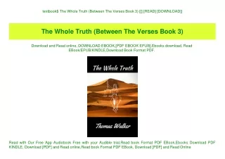 textbook$ The Whole Truth (Between The Verses Book 3) [[] [READ] [DOWNLOAD]]