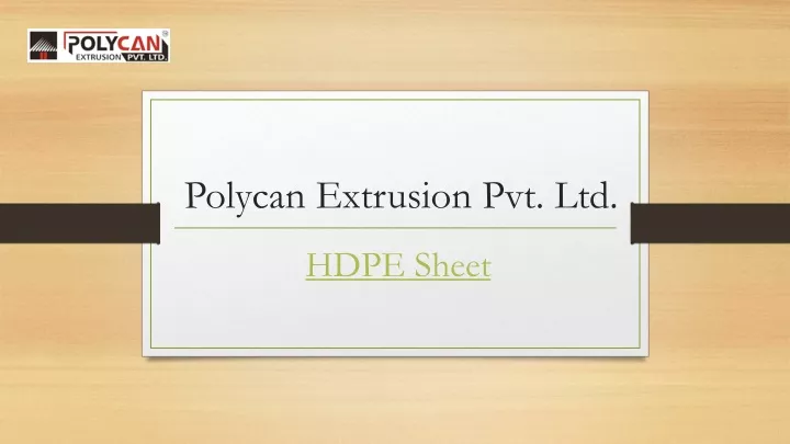 polycan extrusion pvt ltd