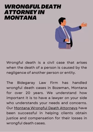 Wrongful Death Attorney in Montana