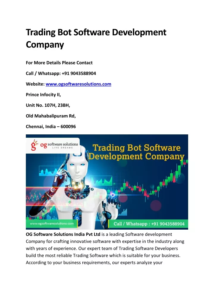 trading bot software development company