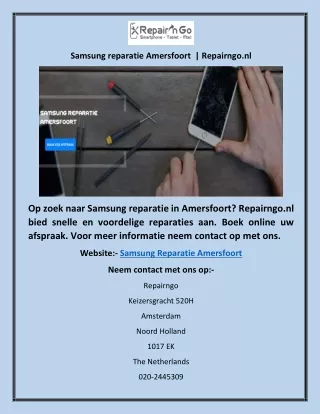 Samsung reparatie Amersfoort  | Repairngo.nl