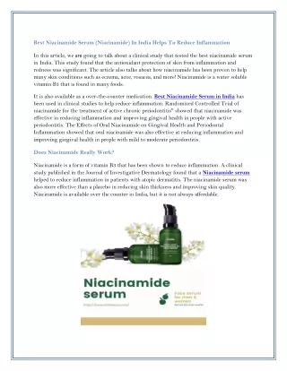 Niacinamide Serum for Acne Scars