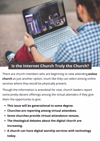 Is the Internet Church Truly the Church