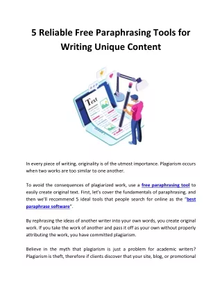 5 reliable free paraphrasing tools for writing