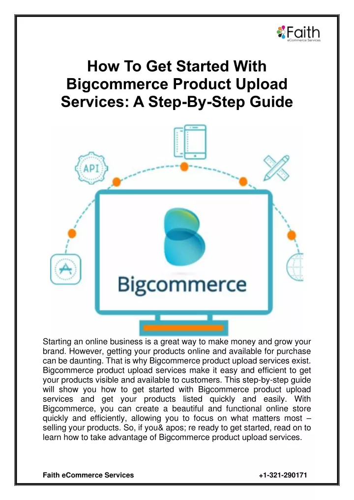 how to get started with bigcommerce product