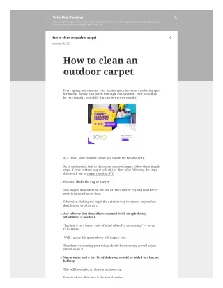 How to clean an outdoor carpet
