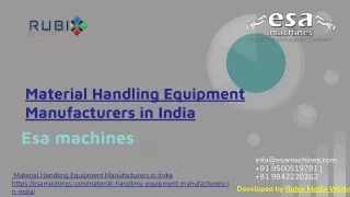 Material Handling Equipment Manufacturers in India