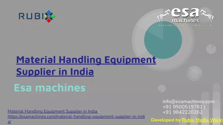 material handling equipment supplier in india