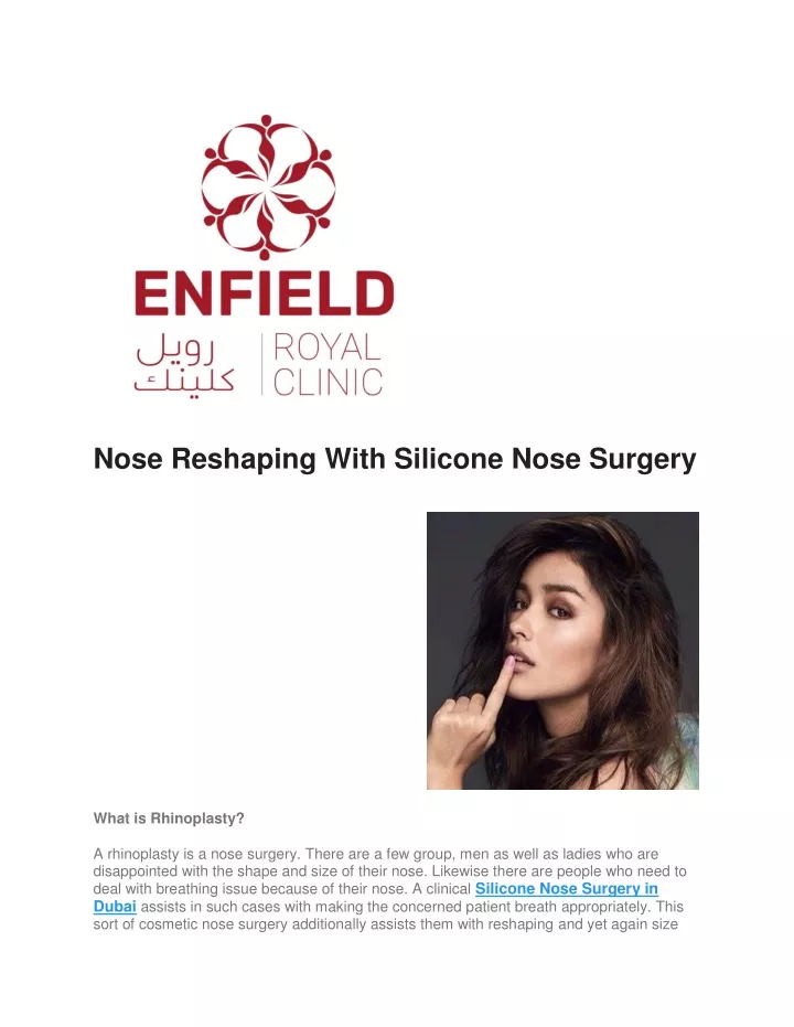 nose reshaping with silicone nose surgery