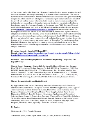 a new market study titled handheld ultrasound