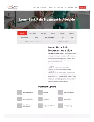 Lower Back Pain Treatment