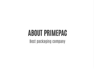 about primepac best packaging company