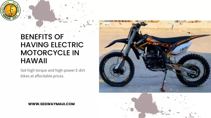 benefits of having electric motorcycle in hawaii