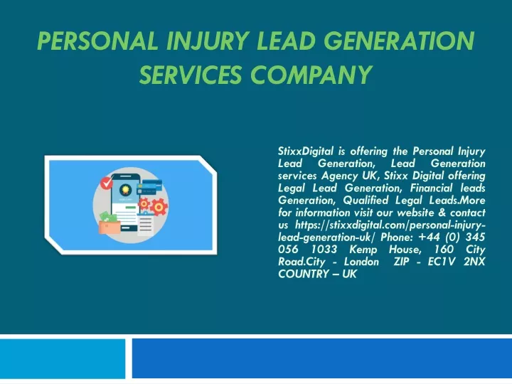 personal injury lead generation services company