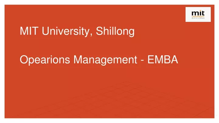 mit university shillong