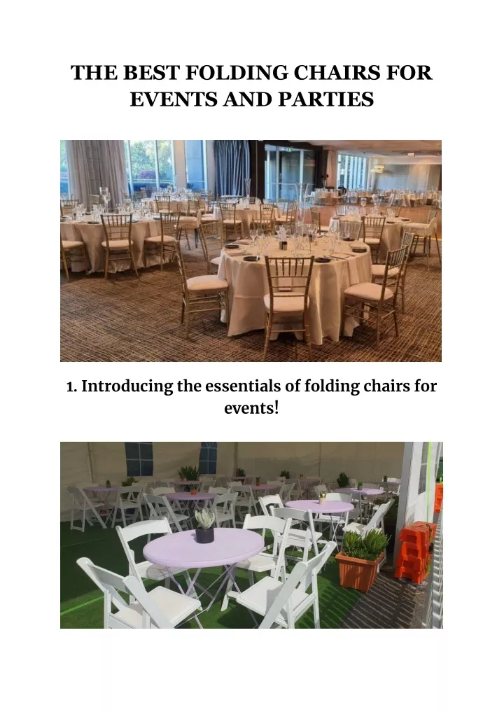 the best folding chairs for events and parties