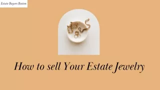Top Estate Jewelry Buyers in Boston MA