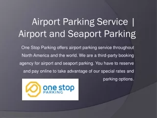 Airport Parking Service | Airport and Seaport Parking