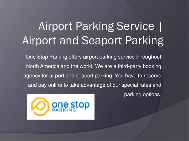 airport parking service airport and seaport parking