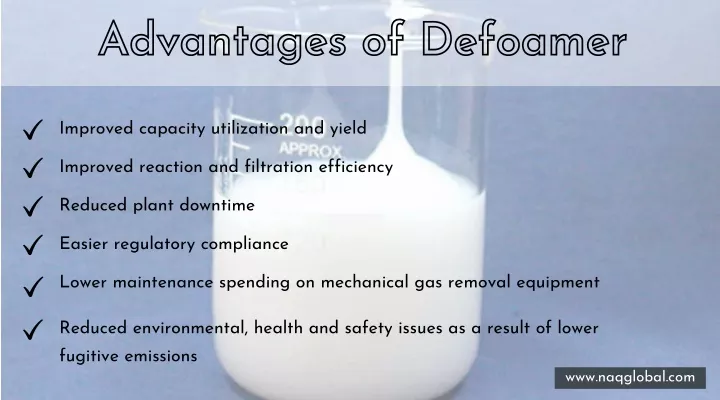 advantages of defoamer