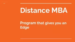 distance mba