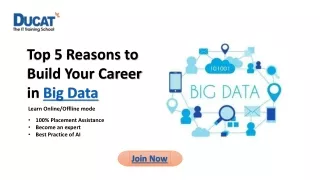 top 5 reasons to build your career in big data