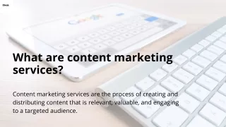 Outline of Content Marketing Services!
