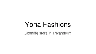 fashion stores- Yona Fashions