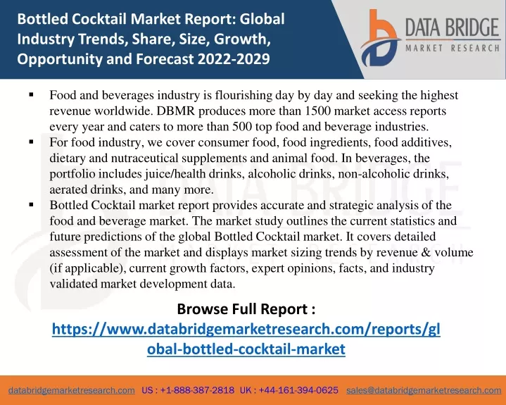 bottled cocktail market report global industry