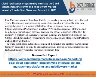 Cloud Application Programming Interface (API) and Management Platforms and Middleware Market