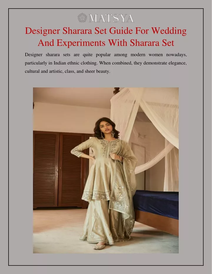 designer sharara set guide for wedding